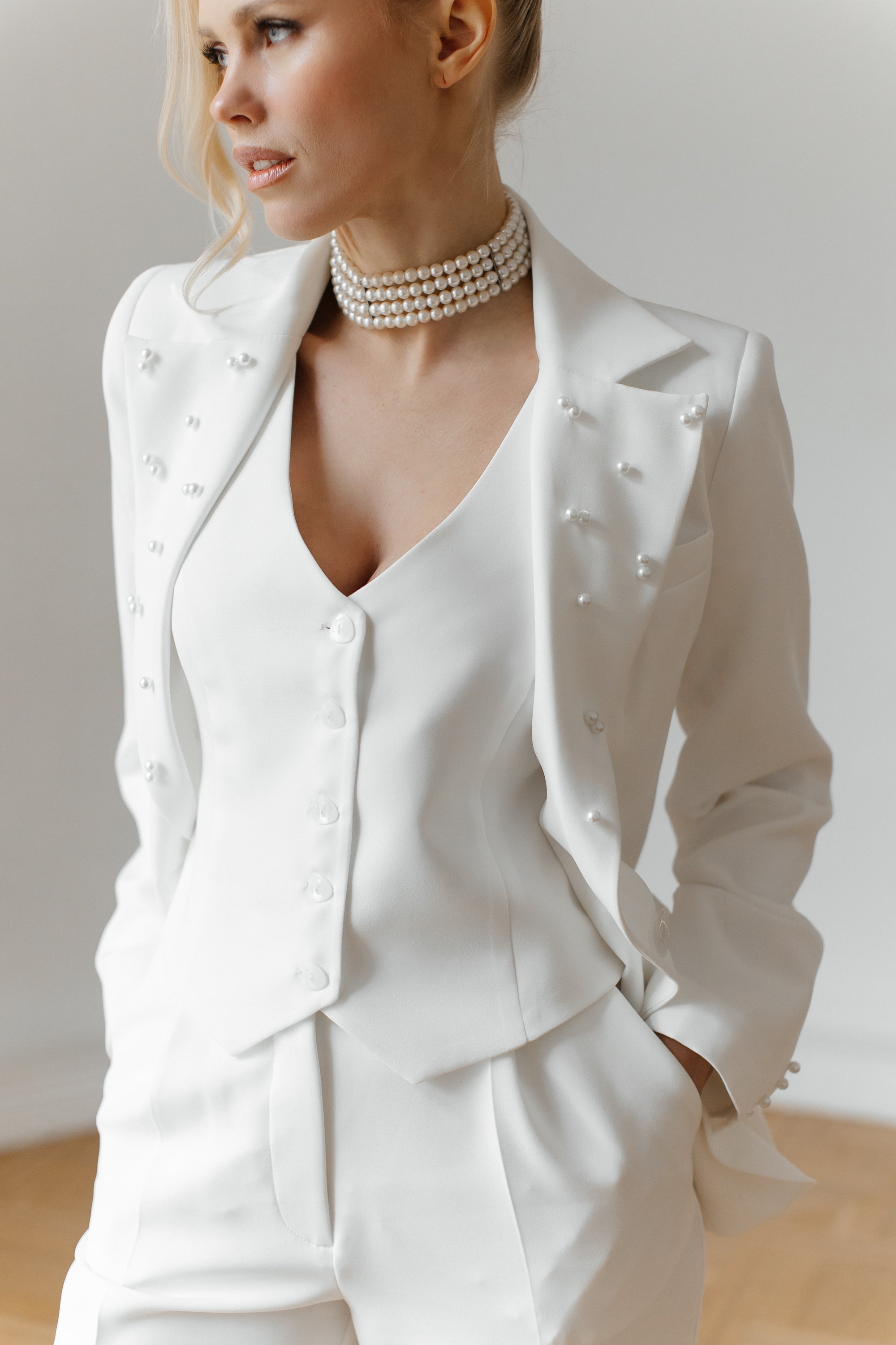 WHITE PANTSUITS